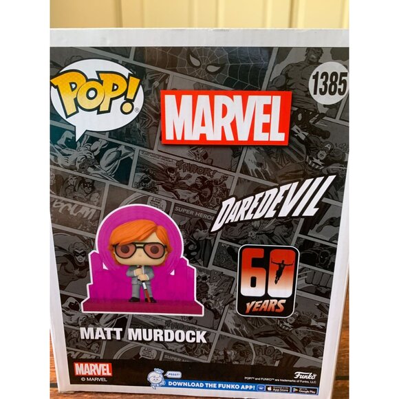 Funko Pop! Marvel Matt Murdock #1385 Bobblehead Figure Daredevil 60th Anniversar - Picture 4 of 5